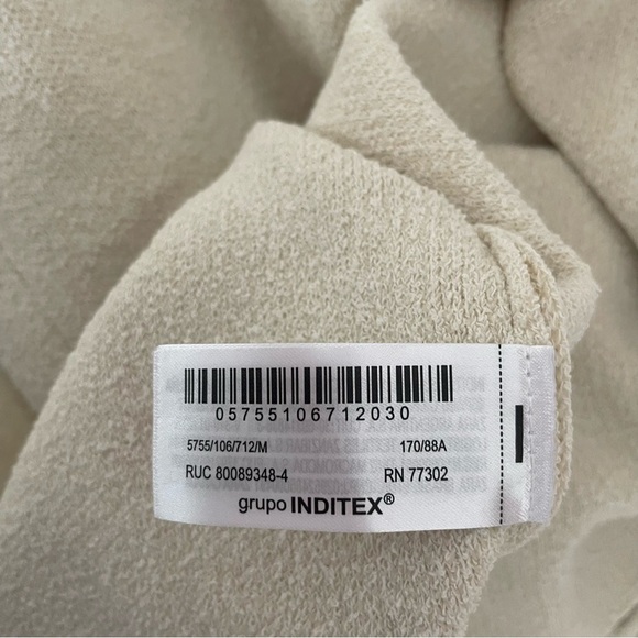 New! Zara Cream Oversized Mock Neck Sweater 37486 - Picture 7 of 10